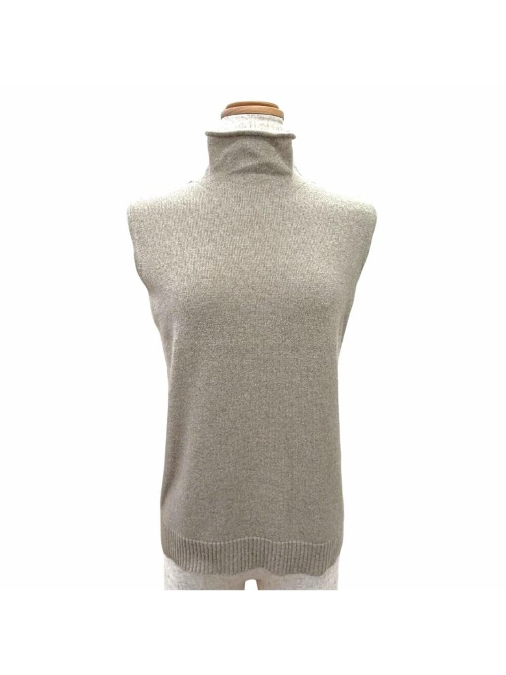 Hermes Vintage Cashmere 100% Martin Margiela Era High Neck Sleeveless Knit Vest